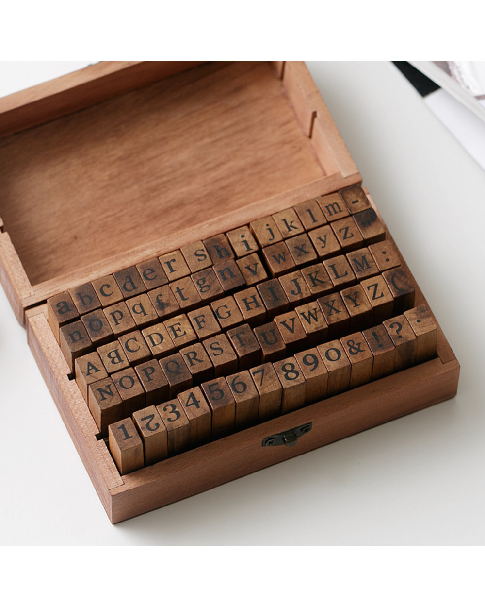 70Pcs/Box Retro Diy Wooden Number Alphabet Combination Stamp Diary Ablum Wedding Letter Wood Rubber Stamp Set With Wood front-0