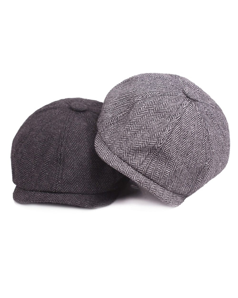 Men Newsboy Hat Beret Herringbone Gatsby Hats Movie Cosplay Wool Blend Vintage British Painters Hats Caps Winter Hip Ho front-2