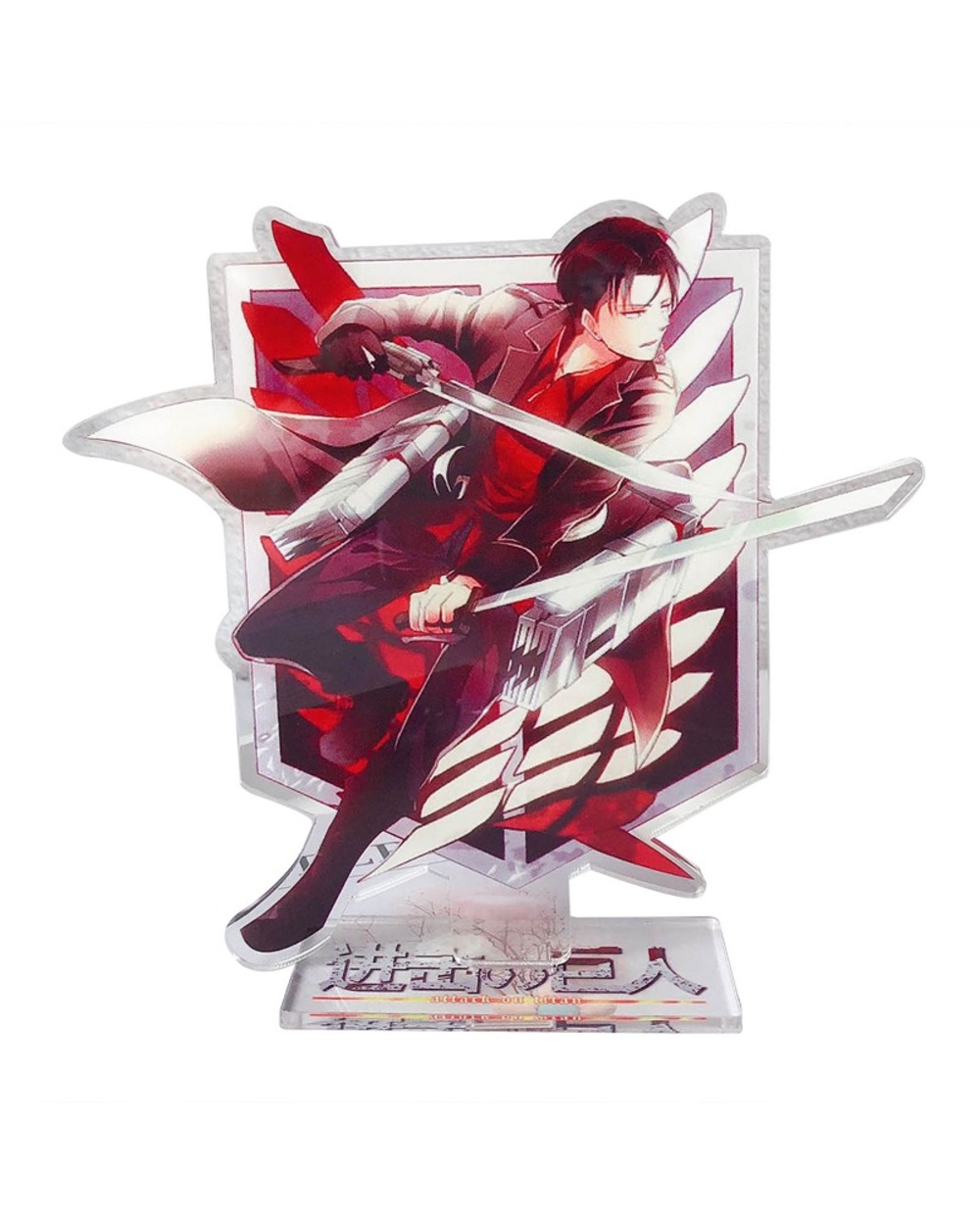 Anime Attack On Titan Square Acrylic Desktop Toy Anime Character Levi Ackerman Stand Figure Model For Fans Collection front-2
