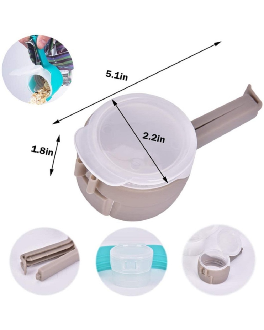 1Pcs Sealing Clip Food Storage Bag Clip Kitchen Accries Preserve Sealing Bag Clip Household Fresh Keeping Sealer Clamp front-5