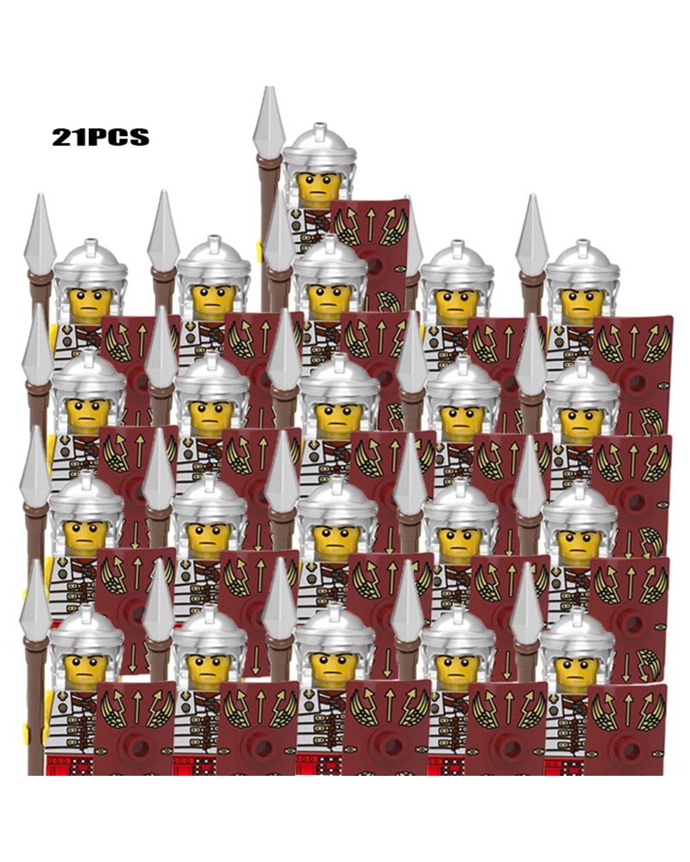 Castle Royal Kings Knight Rome Spartacus Medieval Age Soldiers Red Lion figures Compatible Building Blocks kids toys front-1