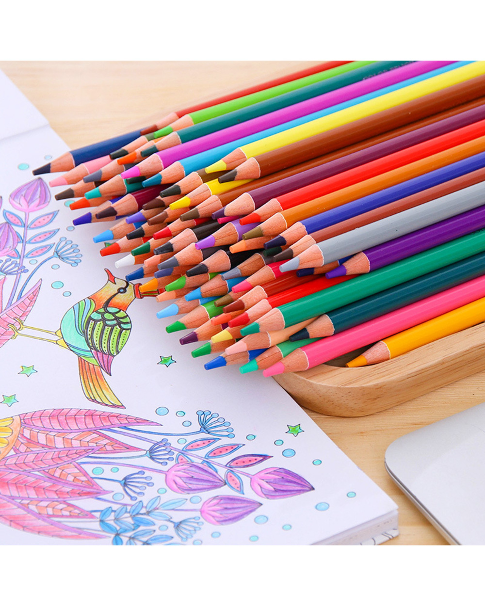 Deli Oily Colored Pencil Set 24/36/48/72 Colors Oil Painting Drawing Art Supplies For Write Drawing Lapis De Cor Art Su front-4