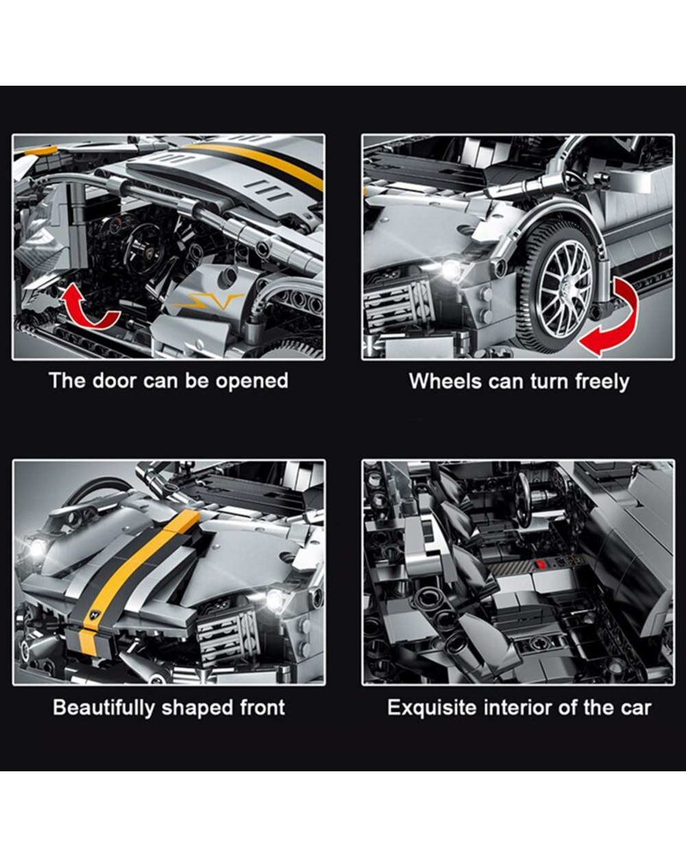Famous Racing Car Series Building Blocks Model Bricks Childrens Assembly Diy Toys Birthday Gifts for Boyfriend front-2