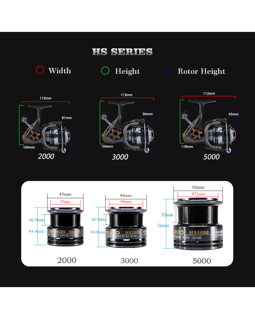 Goture Hs Metal Spool Fishing Reel Ultral Light High-Speed 7.1:1 6.7:1 Spinning Reel 5+1Bb 8Kg Max Drag Casting Wheel front-3