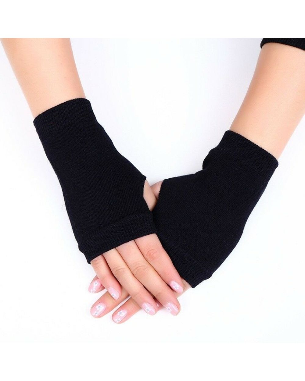 1 Pair Winter Gloves Female Fingerless Gloves Without Fingers Women Cashmere Warm Winter Gloves Hand Wrist Warmer Mitte front-4
