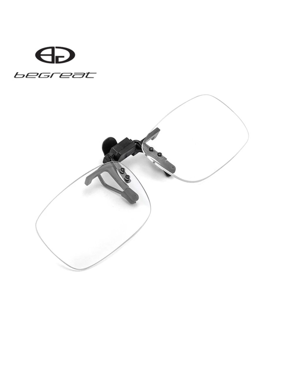 Begreat Clips Lens Flip Up Portable Reading Glasses Magnifier Women Men Rimless Presbyopia Spectacles Lunette Connect front-2