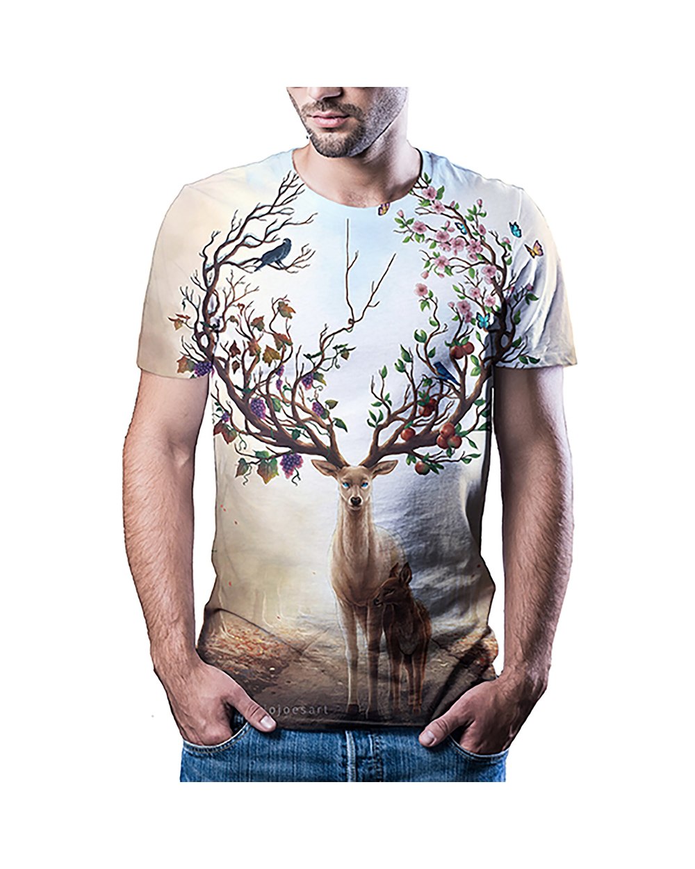2022 summer men's fashion short sleeveT-shirt printed casual T-shirt front-3
