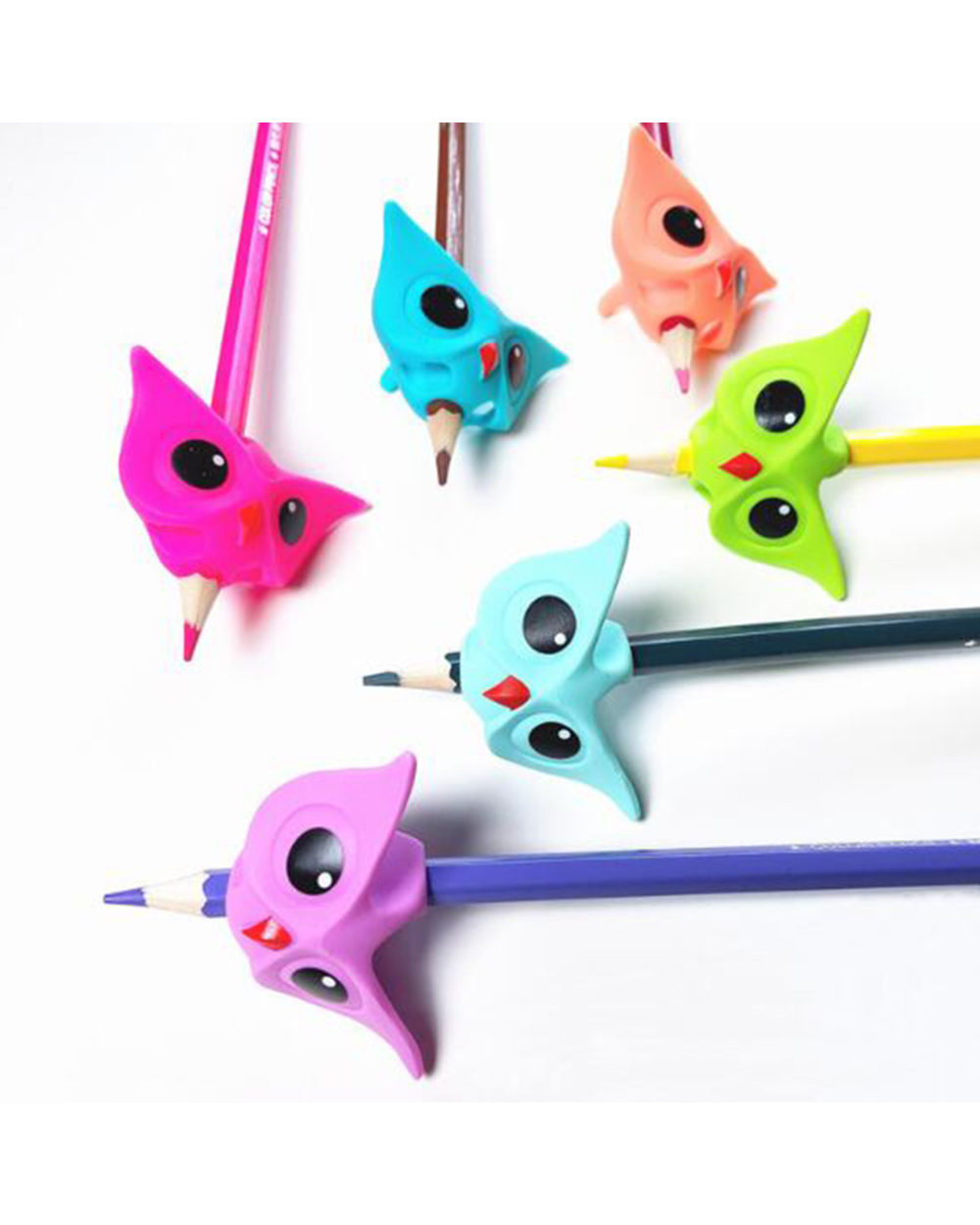 3Pcs/Lot Children Writing Pencil Pen Holder Kids Learning Practise Silicone Pen Aid Grip Posture Correction Device For front-3