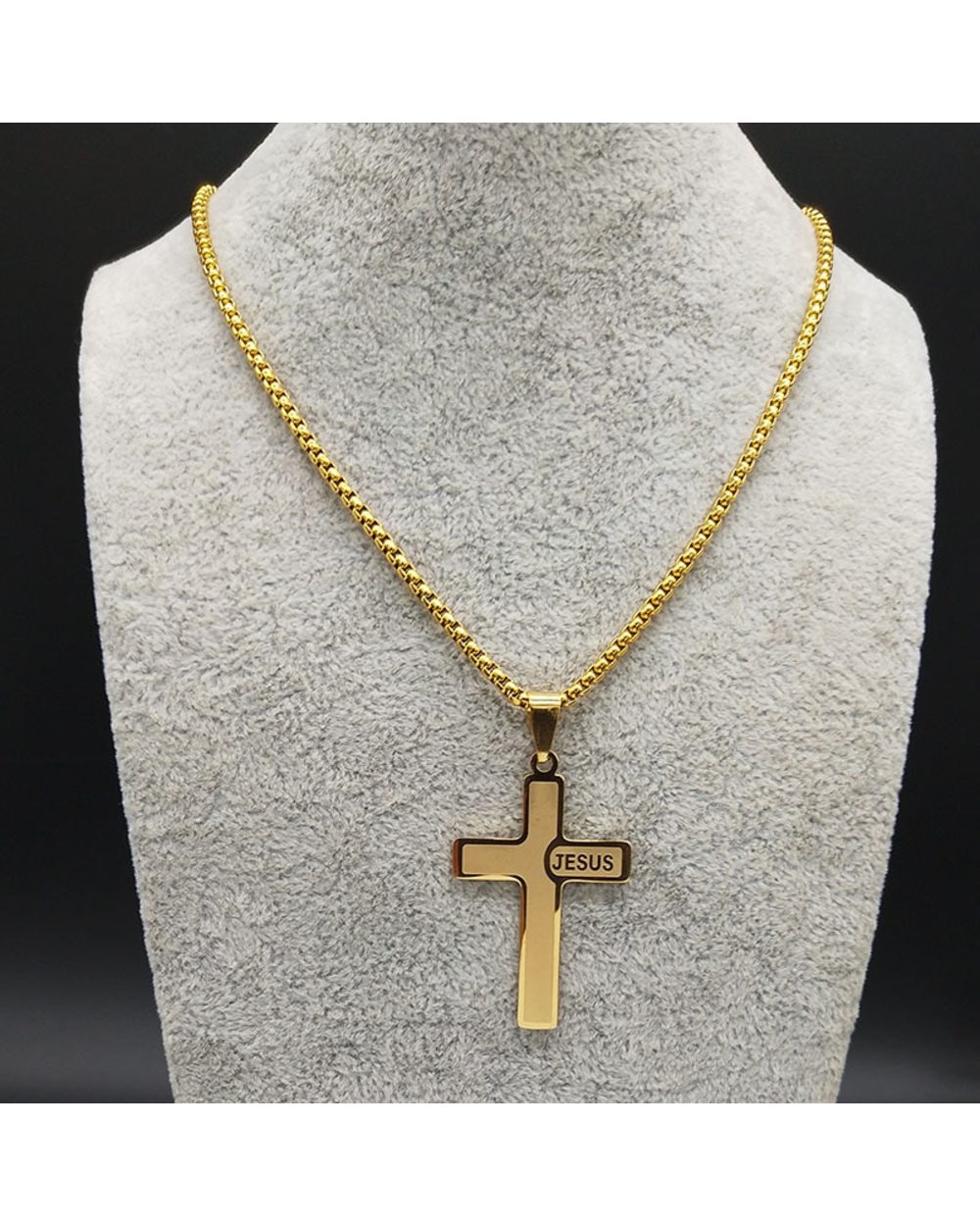 Jesus Cross Stainless Steel Necklaces front-2