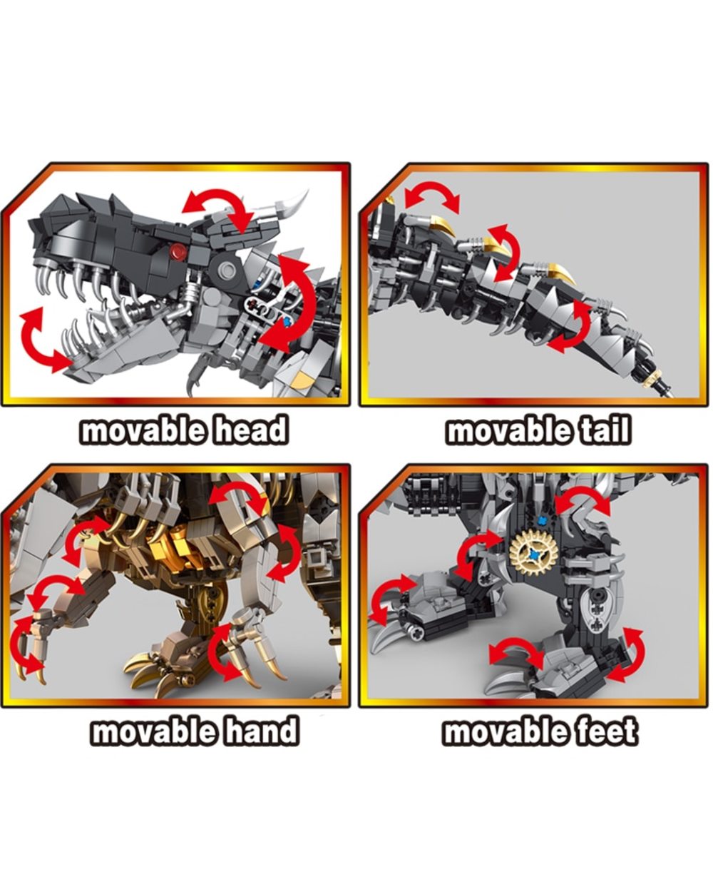 MOC Creative Jurassic Dino World Tyrannosaurus Model Building Kits Bolcks Bricks Dinosaurs Park figures Toys kids front-3