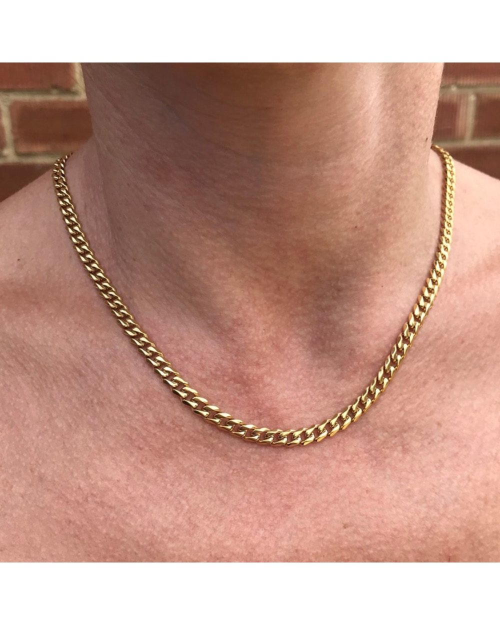 Classic Men Necklace Width 3 To 7 MM Stainless Steel Long Necklace For Men Women Chain Jewelry front-5