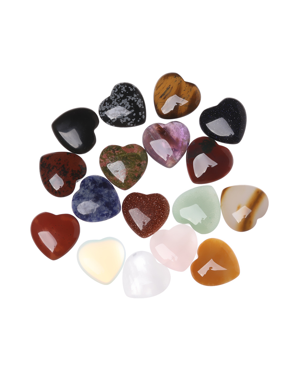 Natural Heart Shaped Stone Rose Pink Quartz Striped Agate Crystal Carved Love Healing Gemstones Small Charm Gift Diy Cr front-0