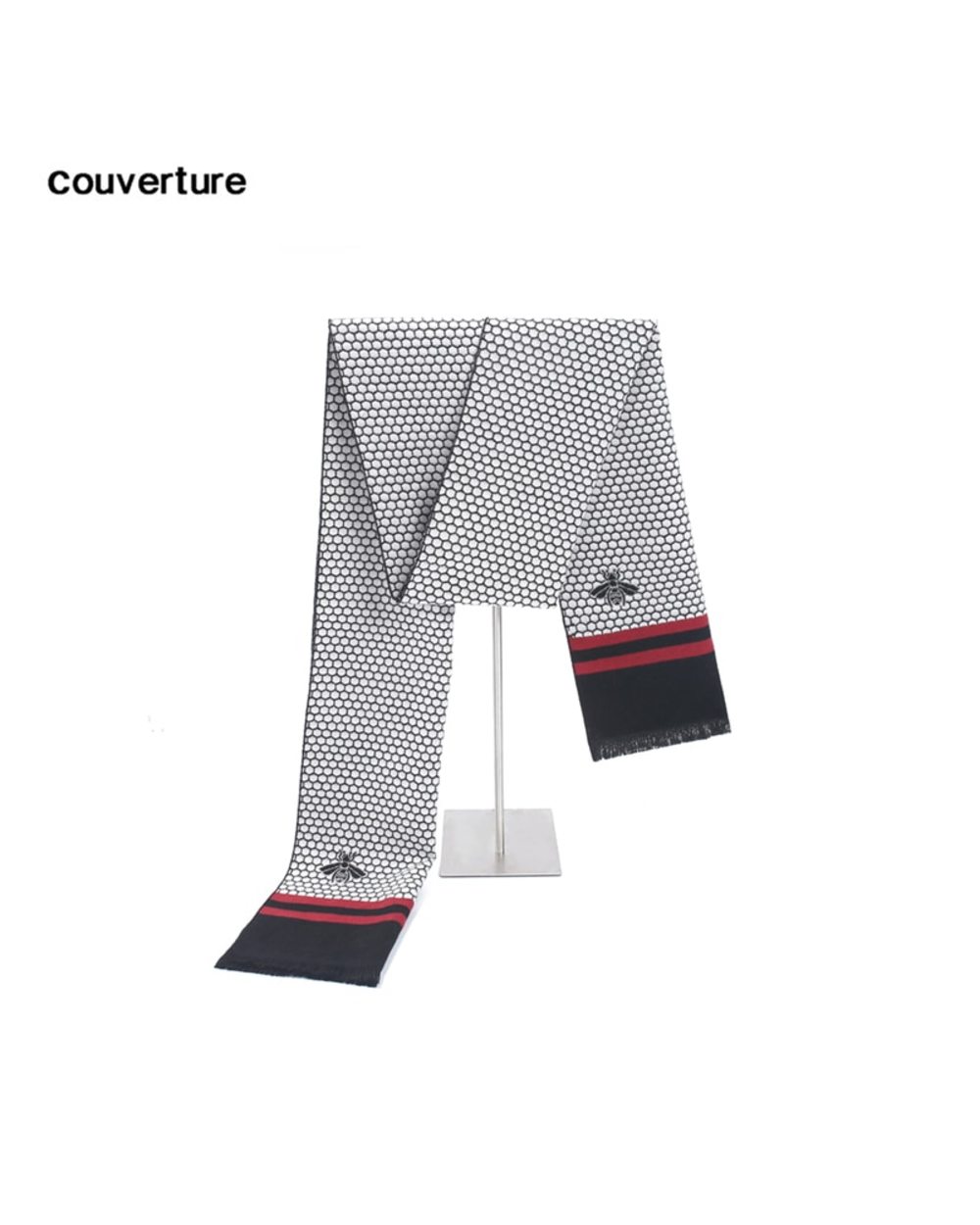 Couverture Fashion Design Bee Men Scarf Brand Luxury Business Casual Cachecol Cashmere Cotton Mens Shawl Wrap Winter S front-0