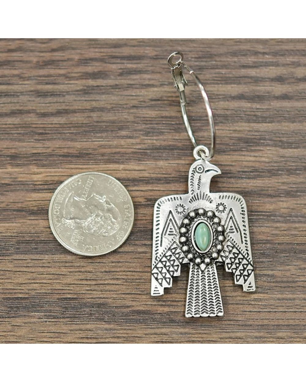 Retro Indian Tribe Eagle Drop Earing front-1