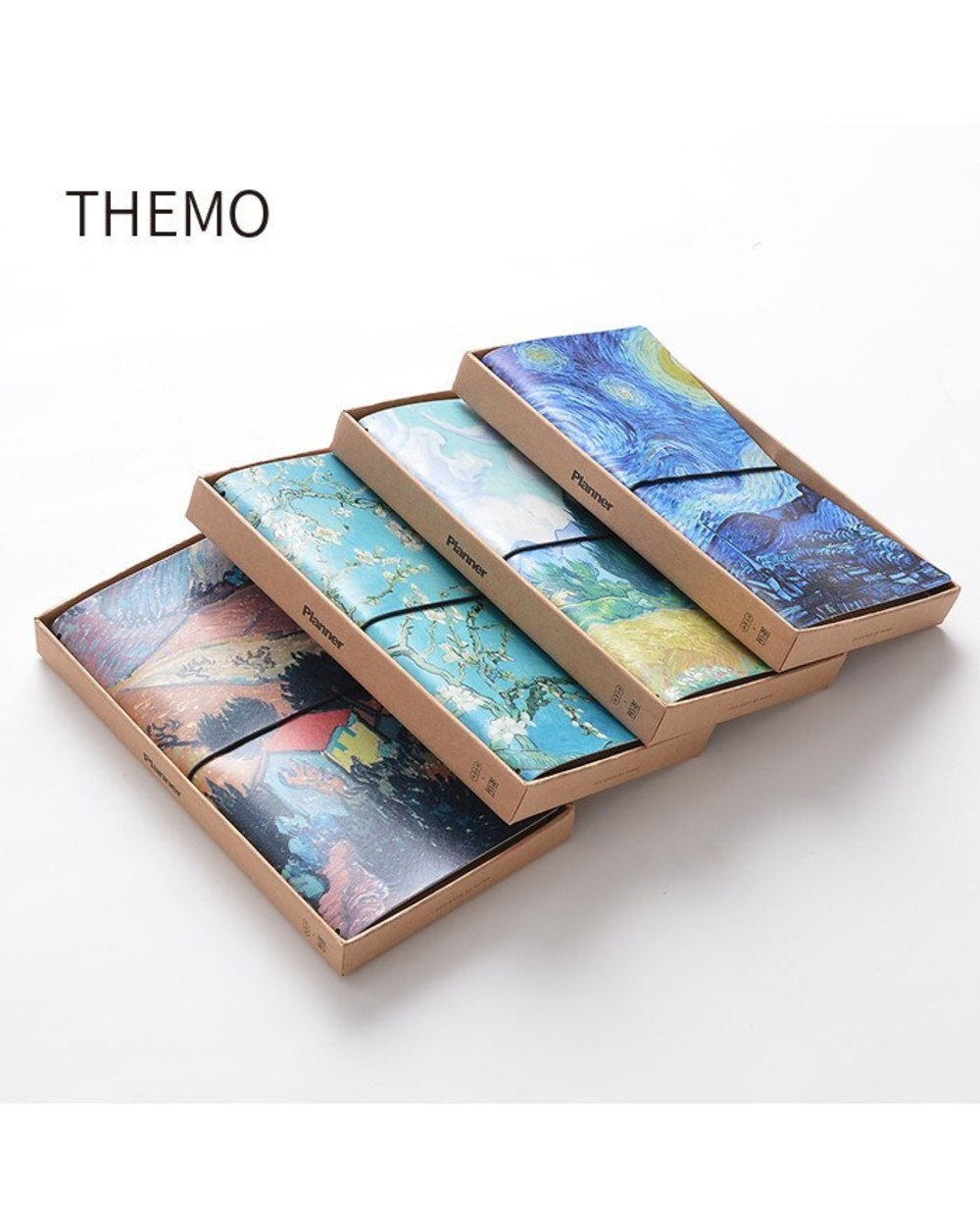 Van Gogh Oil Painting Pu Leather Cover Journal Notebook Travel Diary Book front-2