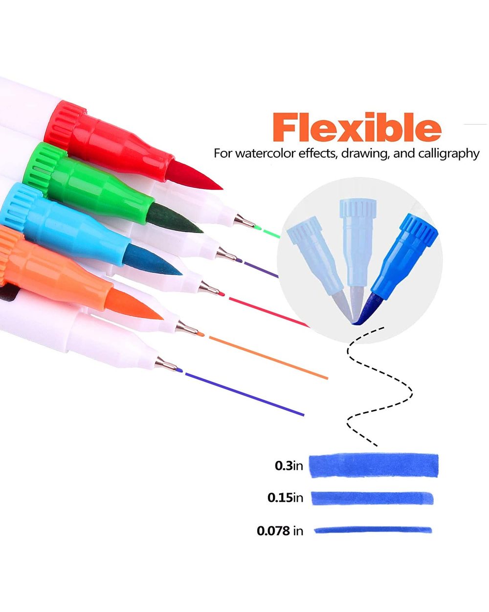 Up To132 Colors Felt Tip Pens Watercolour Marker Pens Watercolour Brush Pens Dual Tips With Fineliner Art Markers front-3