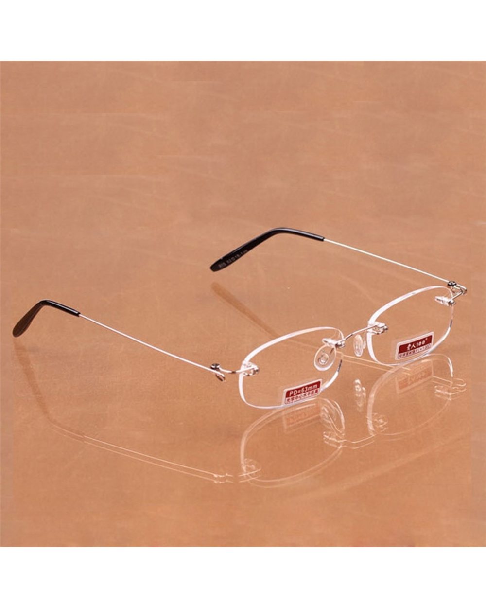 Iboode Unisex Reading Glasses Brand Rimless Presbyopia Eyeglasses For Women Men Resin Clear Lens Reading Eye Glasses +1 front-1
