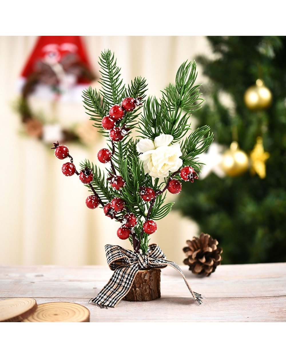 2022 New Artificial Christmas Tree Mini Xmas Tree Table Decoration Christmas Ornament New Year Noel Navidad Natal Party front-1