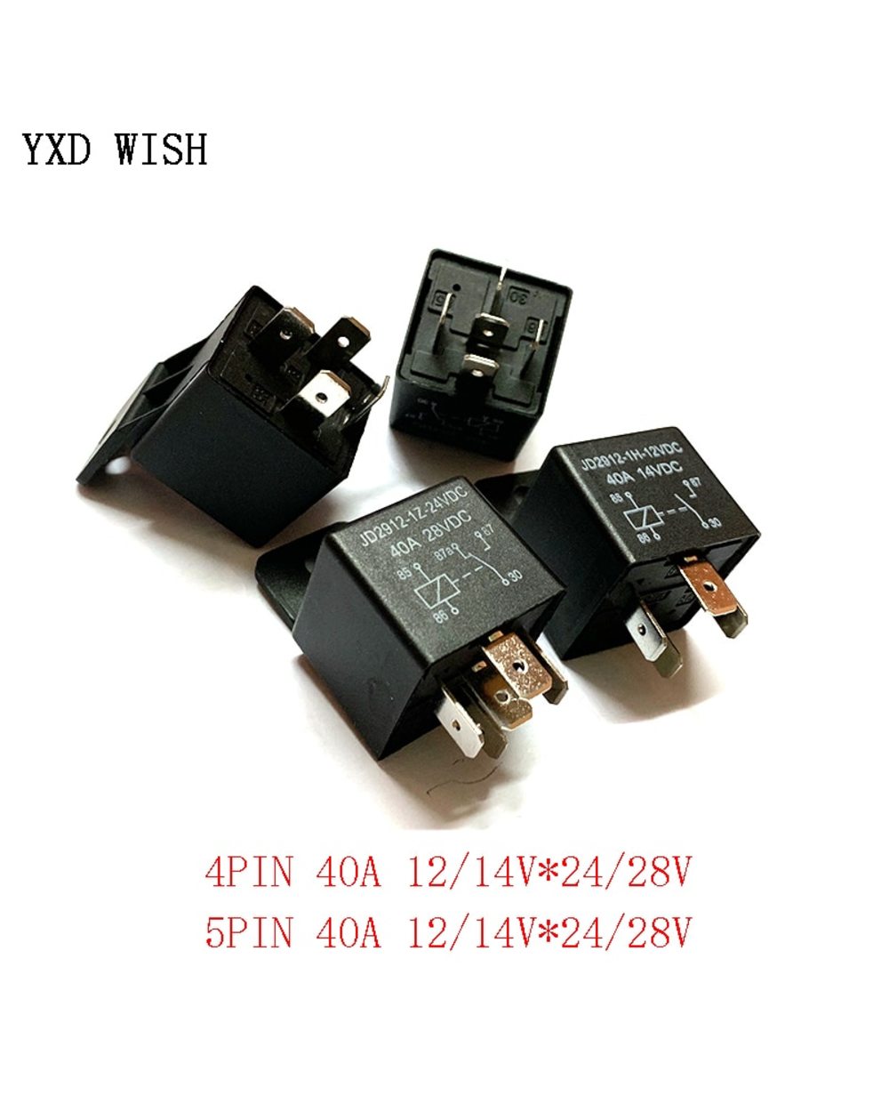 4 Pin 5 Pin 40A 12V Waterproof Car Relay Automotive Relays Mayitr