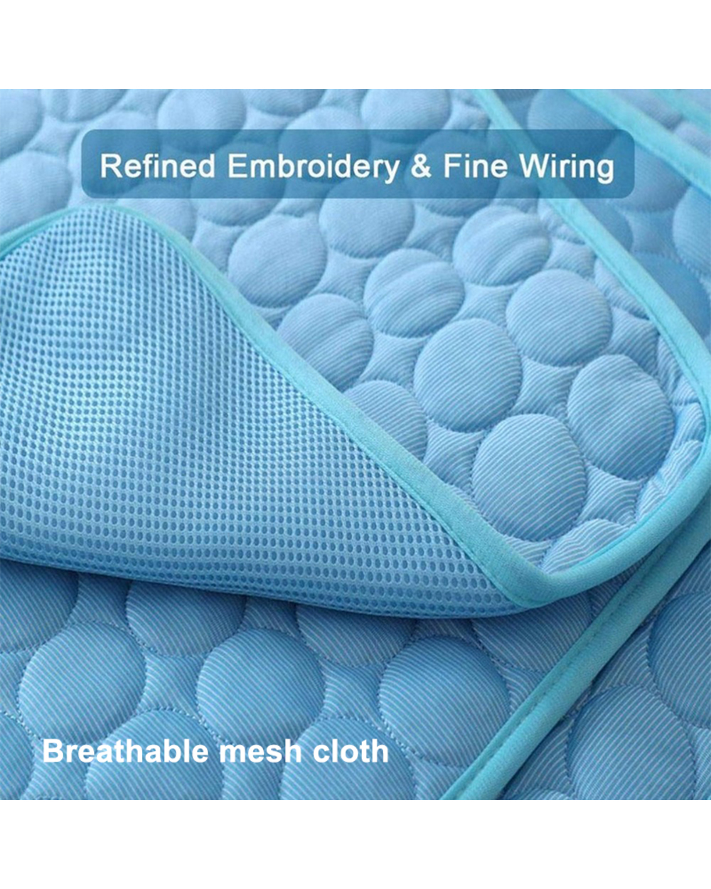 Pet Cooling Summer Pad Mat For Dogs Cat Blanket front-4