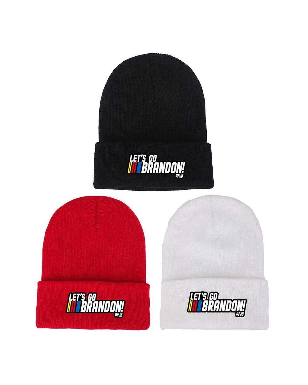 Let's Go Brandon Beanies Knit Hat FJB Merch front-0