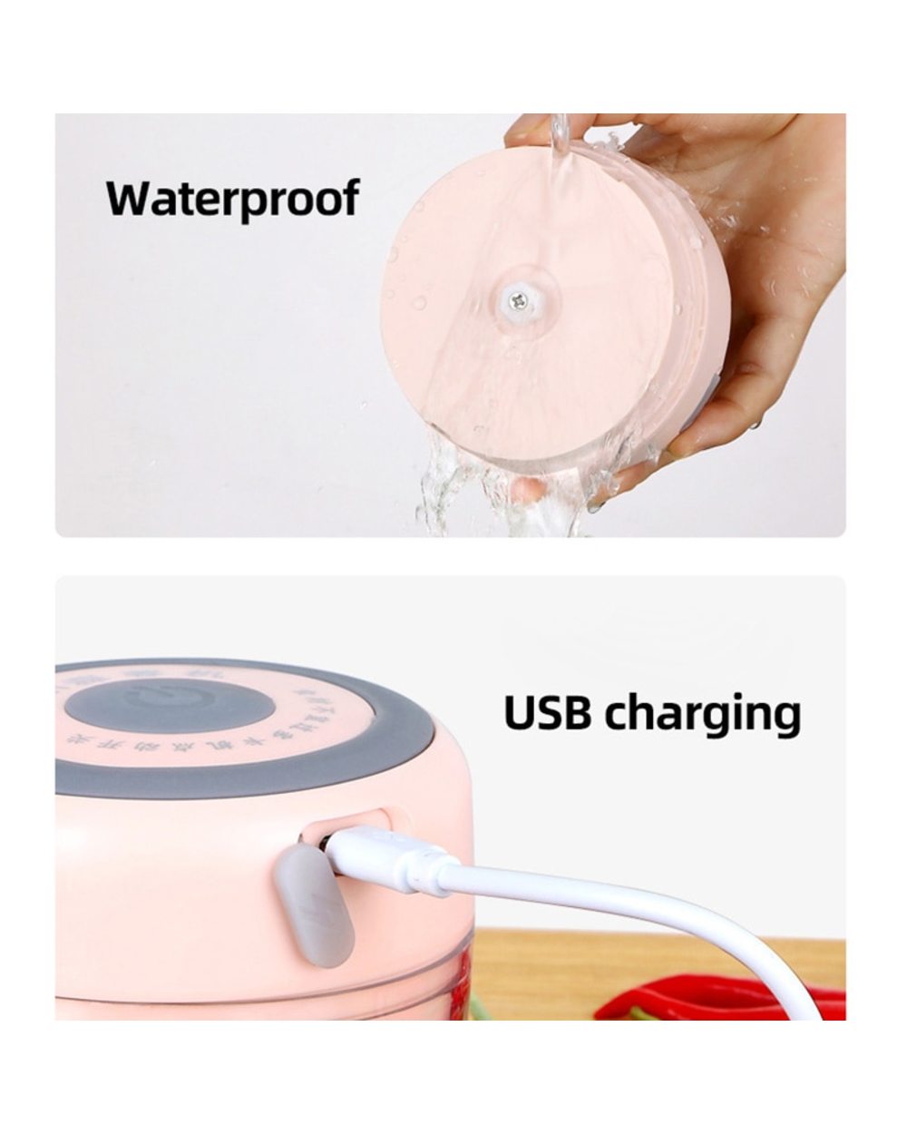 100/250Ml Electric Garlic Masher Garlic Press Vegetable Chili Meat Garlic Chopper Press Usb Masher Machine Kitchen Gadg front-1