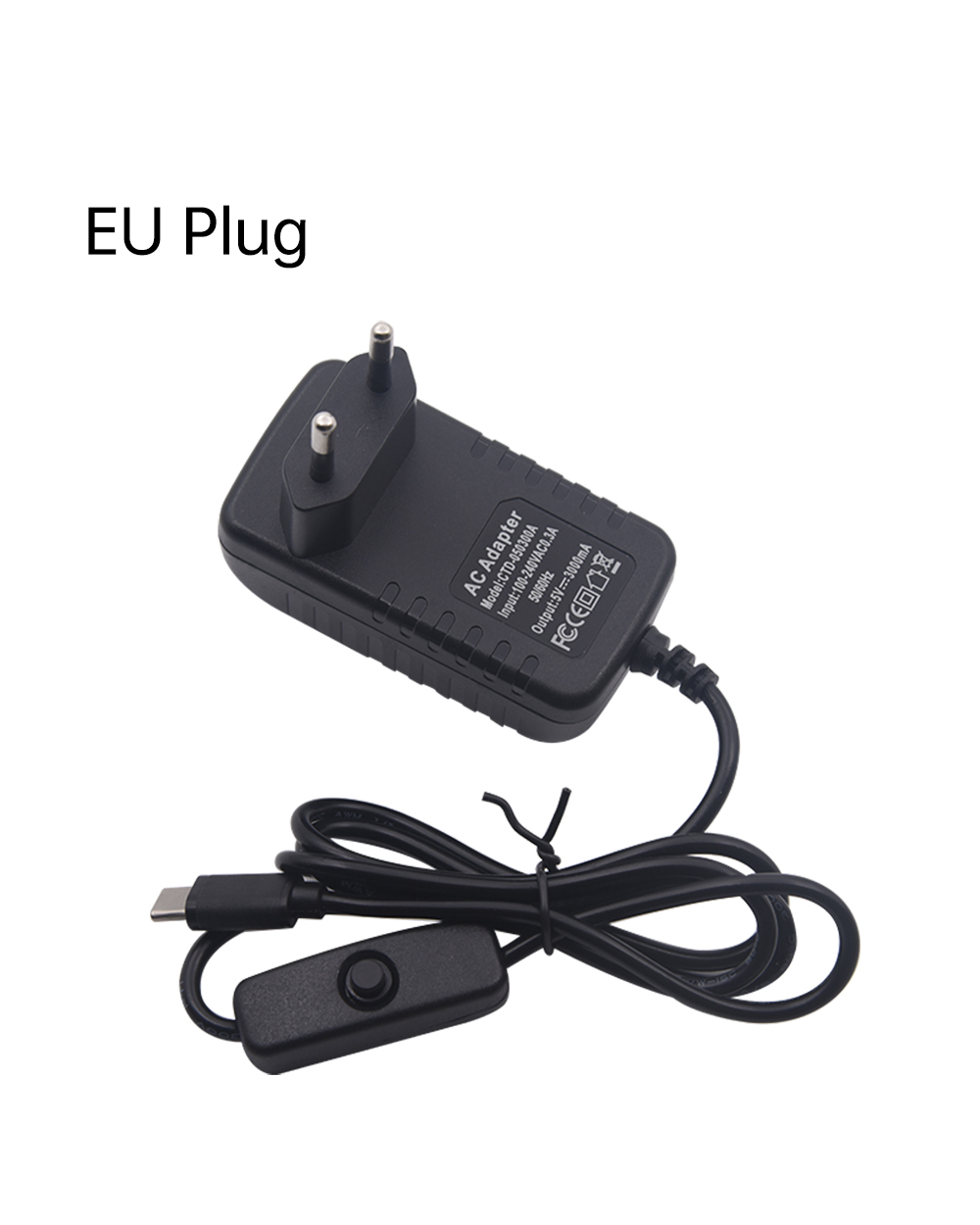 Raspberry Pi 4B Charger Power Adapter 5V3a 5V/3A 3000Ma Usb Type-C Charger Psu Power Supply Power Source Unit Switch S front-3