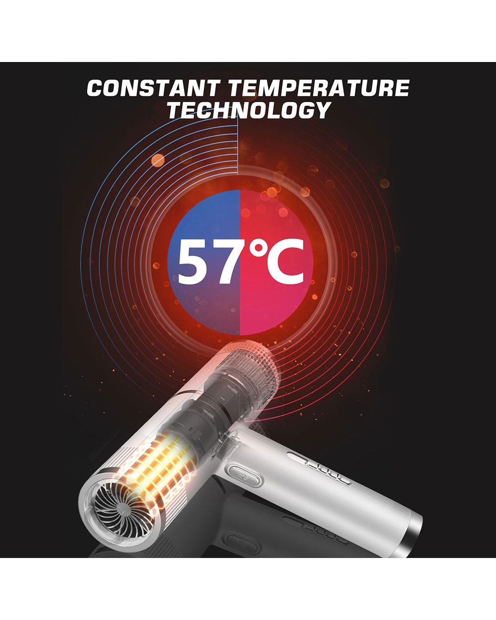 Strong Wind Hair Dryer Diffuser For Hair Dryers Home Appliances High Power Hair Blow Blue Light Anion Anti-Static Hair front-2