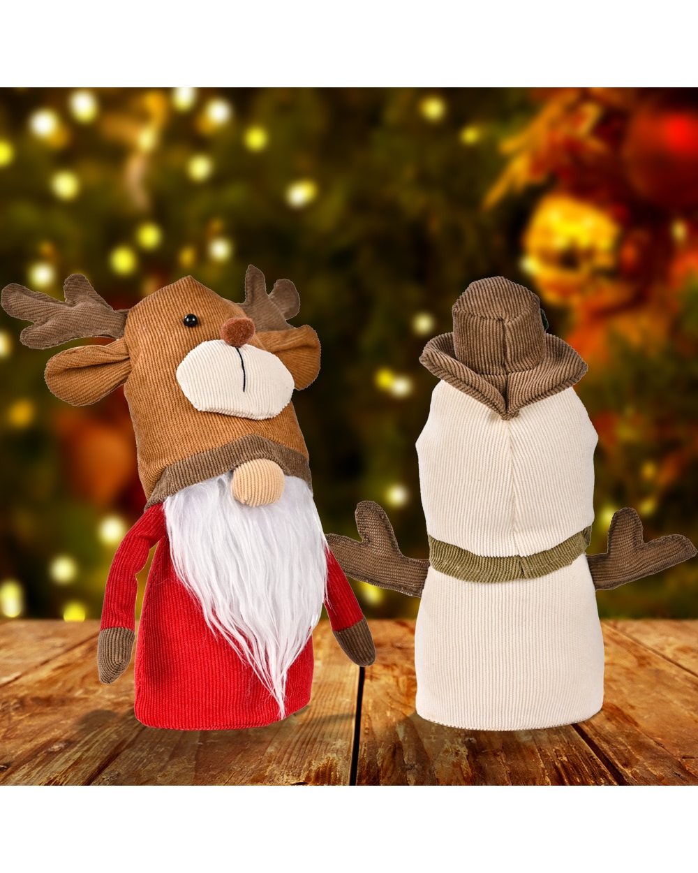2022 Fashion Christmas Antlers Modeling Faceless Gnome Santa Tulip Rudolph Doll For Home Gifts Ornaments Party Supplies front-3