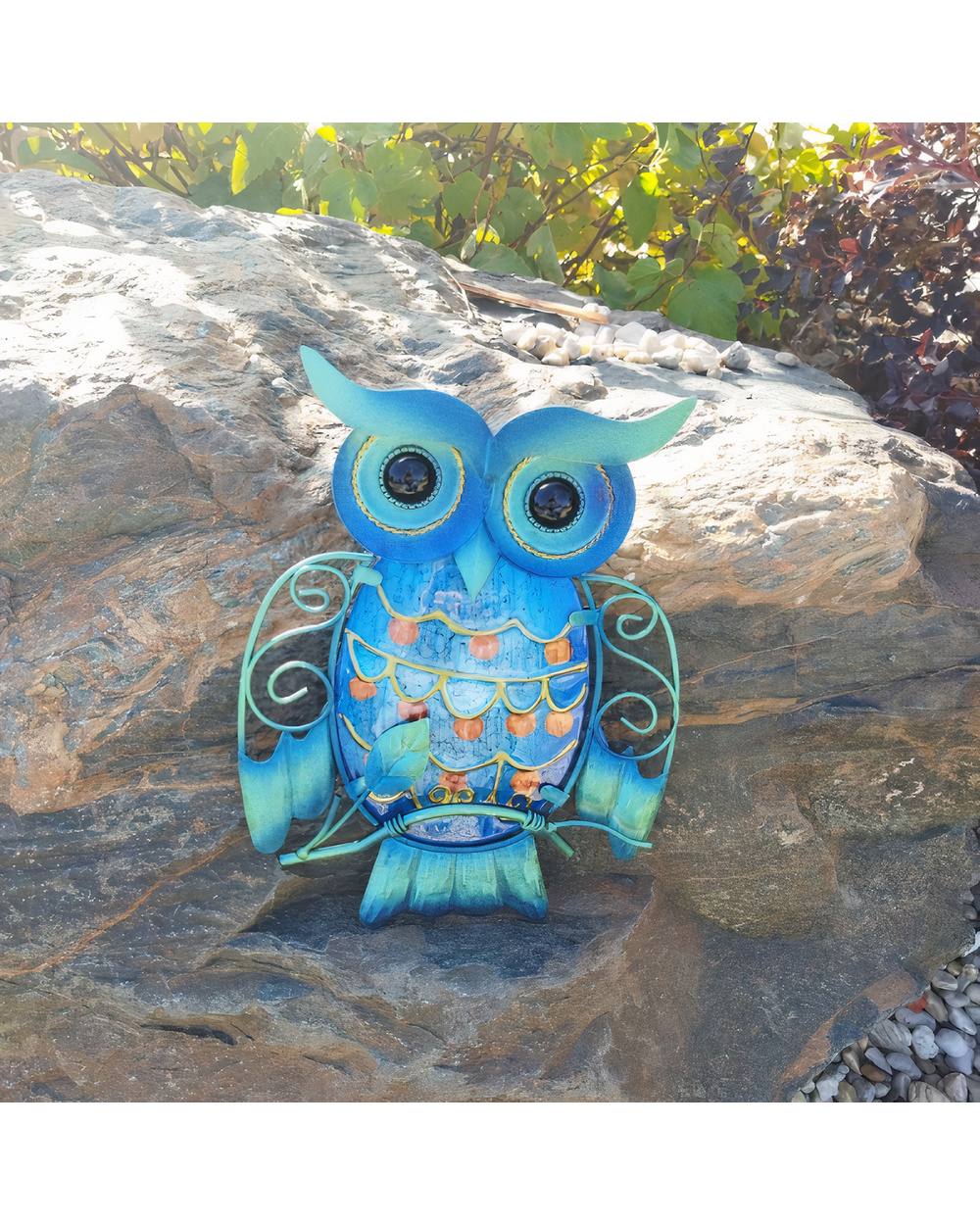 Metal Owl Home Decor for Garden Decoration Outdoor Statues Accessories Sculptures and Miniatures Animales Jardin VG06 front-1