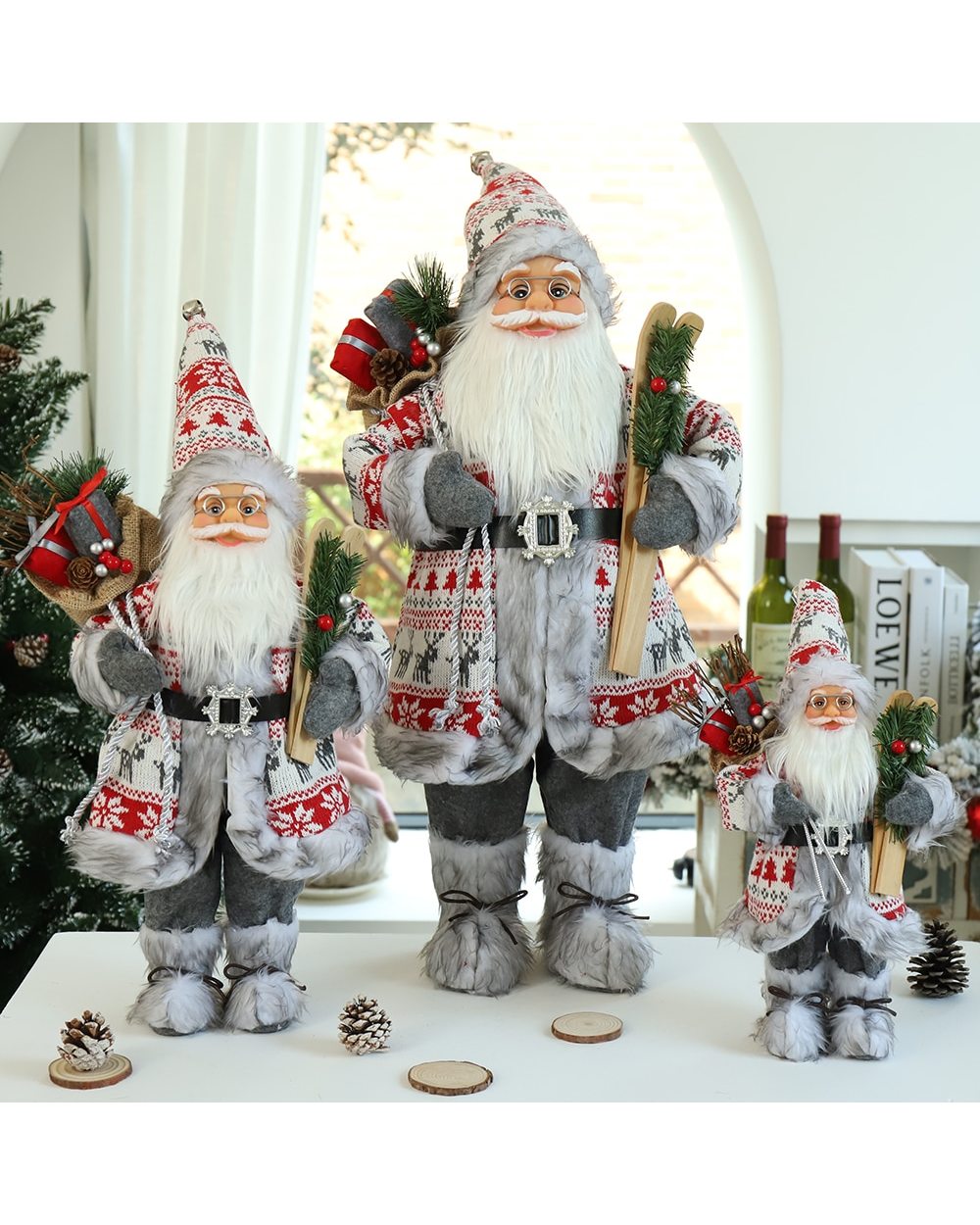 2022 Decoraciones navideñas para el hogar Muñeca de Papá Noel 60/45/30 cm Regalos de año nuevo para niños front-0