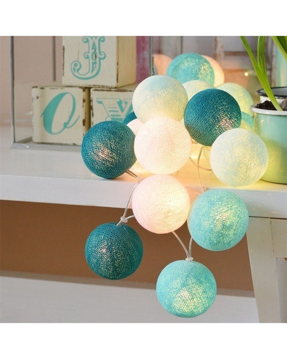 Ball Garland String Lights Christmas Fairy Lighting Strings for Outdoor Holiday Wedding Xmas Party Home Decoration front-3