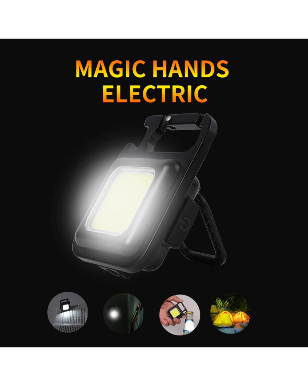 BALDR Mini LED Working Light Portable, Key Light Lantern, Camping Outside Hiking COB Lantern front-1