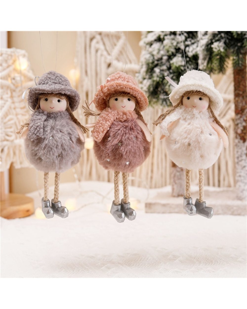 Christmas Tree Pendant Ornaments- 2022 New Year Gifts Christmas Angel Dolls Christmas Decoration front-1
