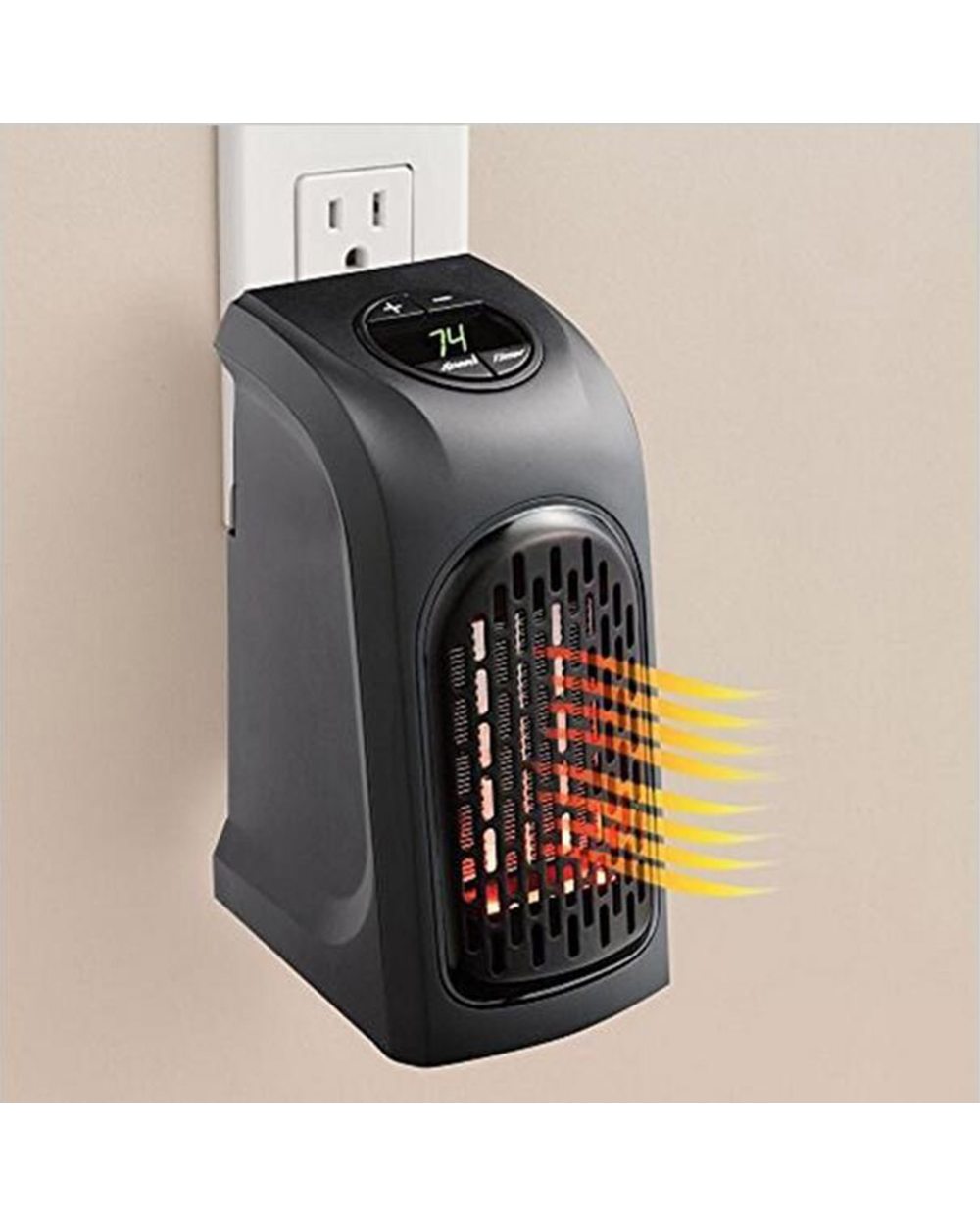 Wall-Outlet Mini Electric Air Heater 500W Powerful Warm Blower Room Heating Stove Portable Home Radiator Winter Warmer front-0