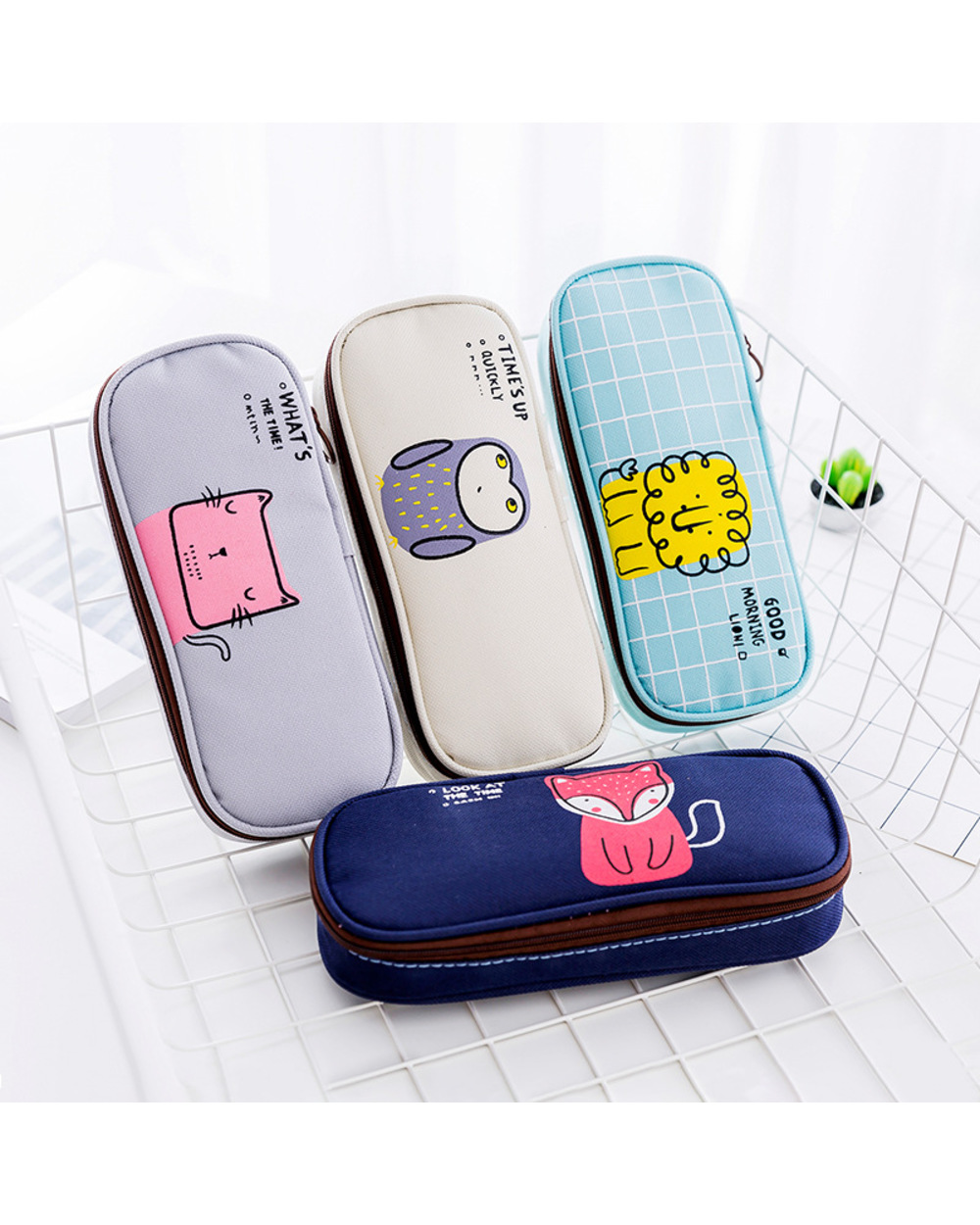 1 Pcs Kawaii Pencil Case Simple Morning Party School Pencil Box Pencilcase Pencil Bag School Supplies Stationery front-0