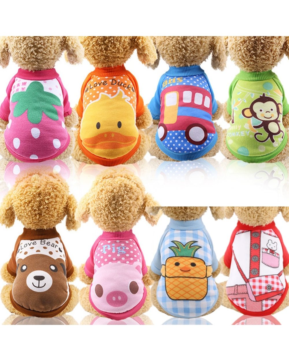 Winter Dog Clothes Cartoon Dog Coat Hoodie Sweatshirt Cat Puppy Chihuahua Clothing Pet Coat Winter Poodle Costume front-0