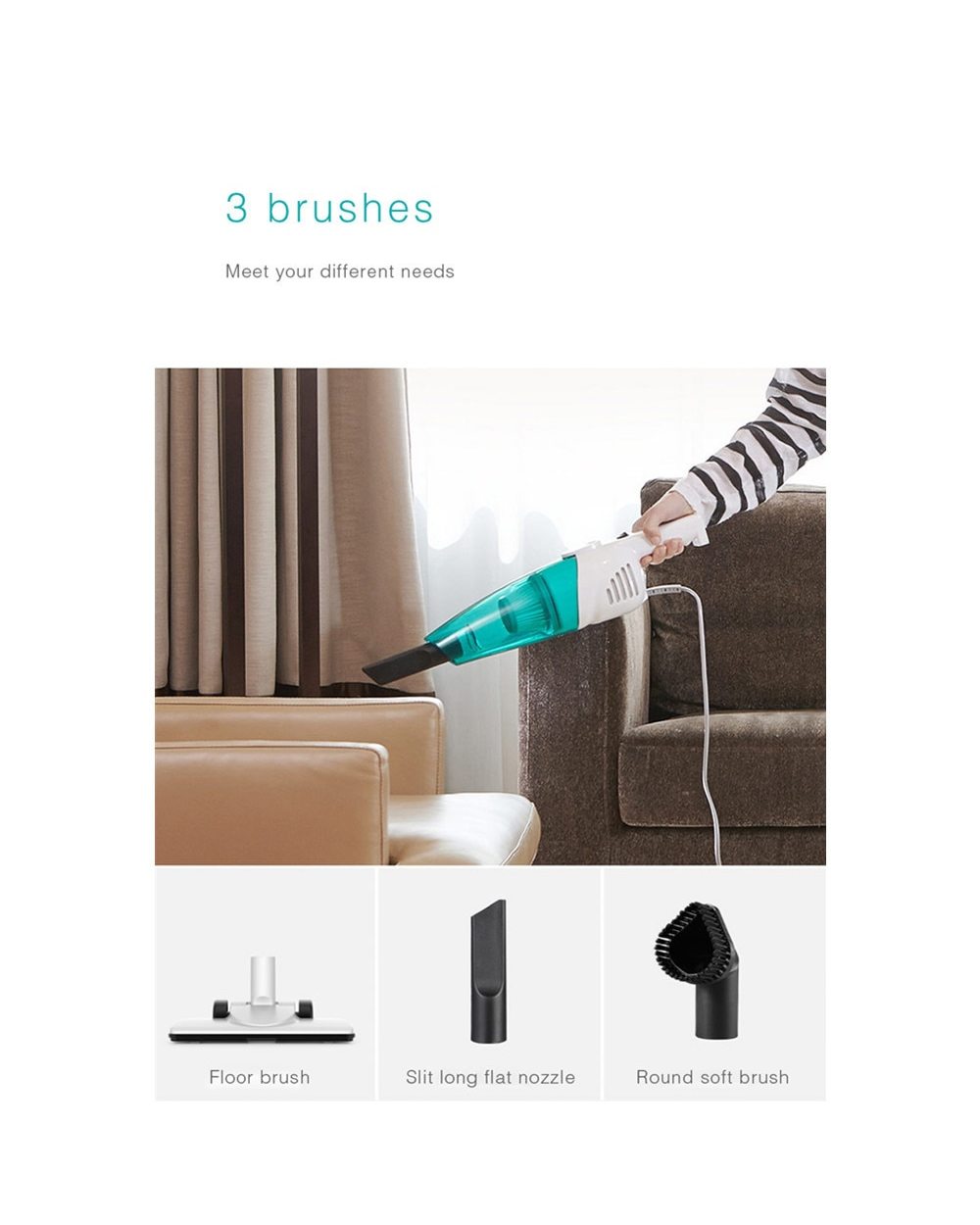 Original Deerma Handheld Vacuum Cleaner Portable Mini Household Car Vacuum Cleaner 16000 Pa Powerful Vacuum Cleaner front-2