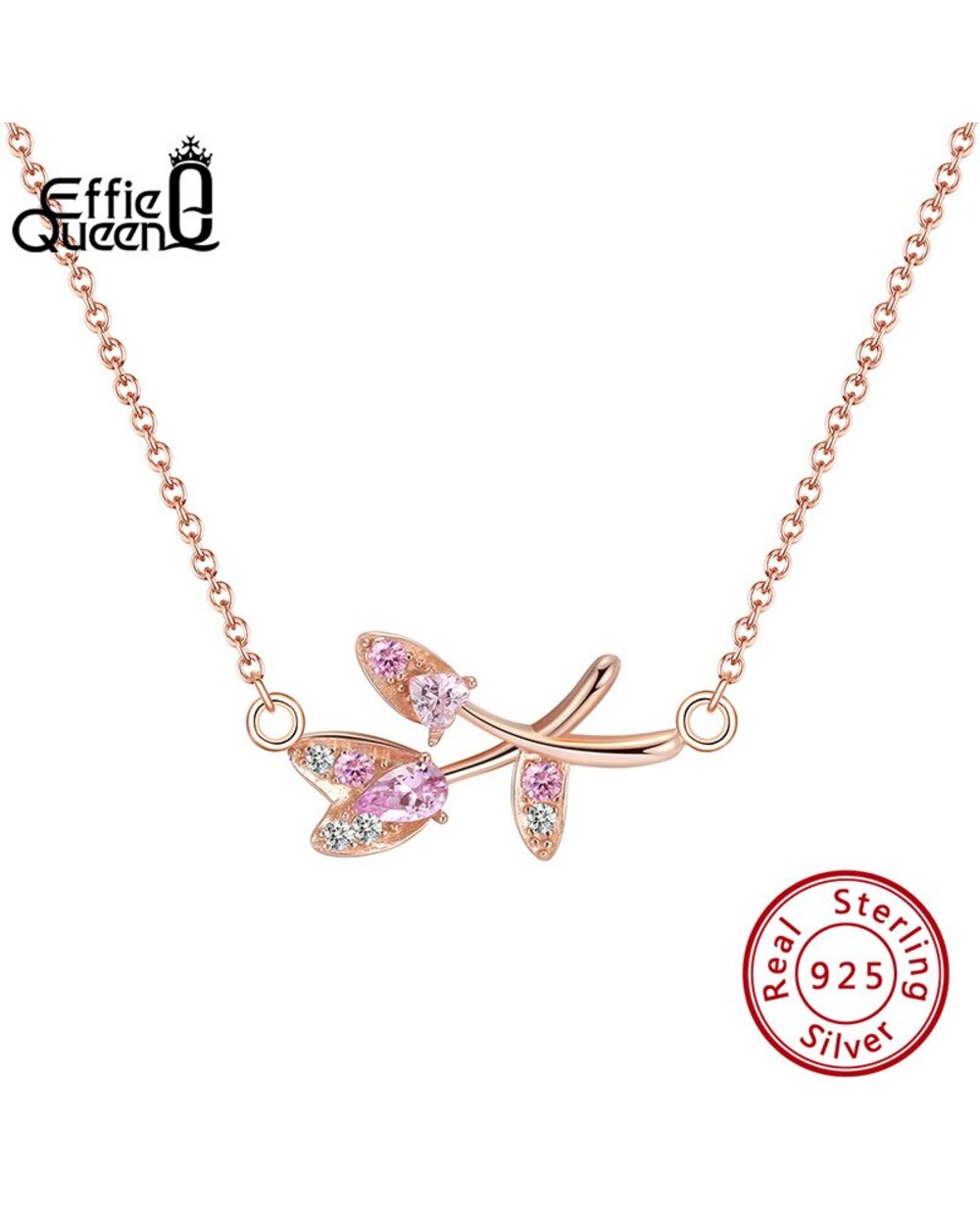 To My Mother Necklace Gift 925 Sterling Silver Necklace Rose Gold Plated Best Jewelry Gift for Mom front-1