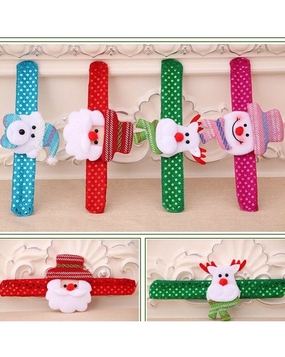 2022 Christmas Clap Circle Toys glowing hand ring ornaments Christmas pop circles Christmas Decorations For Home Gifts front-1