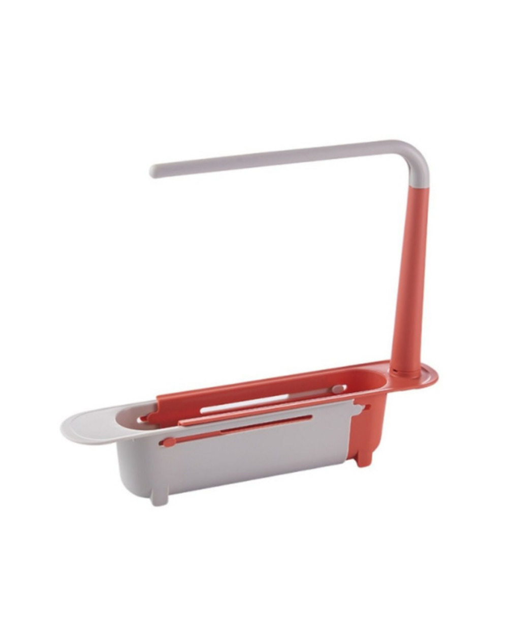 Telescopic sink dish drying rack front-0