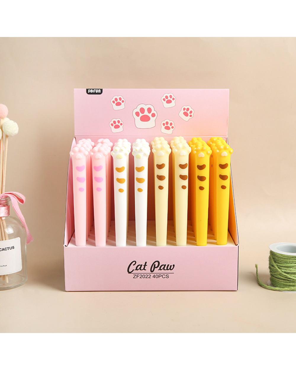 0.5Mm Cute Cat Claw Style Soft Silicone Gel Pen Signature Pen Escolar Papelaria School Office Supply Promotional Gift front-1