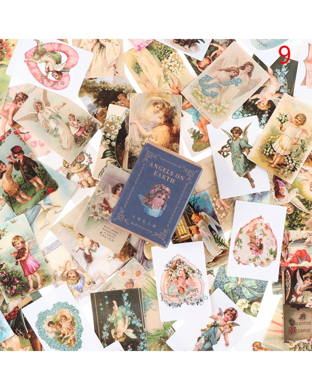 Yvaines 100pcs/box European Retro Kraft Paper Scrapbooking/Card Making/Journaling Project DIY Diary Decoration Cards front-3