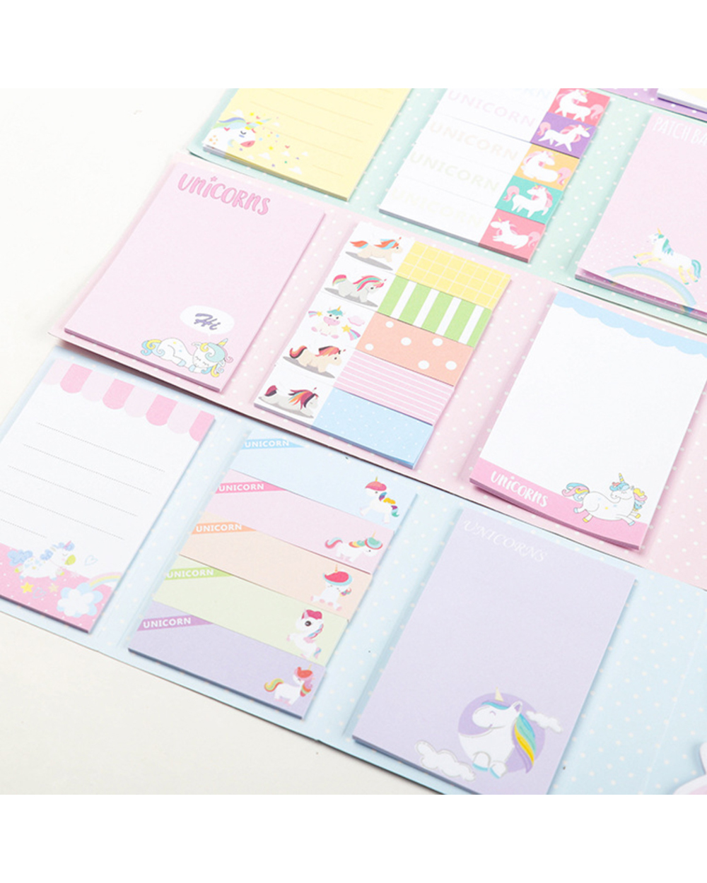 Cute Cartoon Unicorn Party Memo Pad 6 Folding N Times Sticky Paper Notes Memo Notepad Bookmark Writing Pads Gift Statio front-5