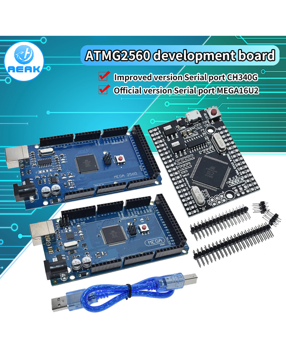 Mega2560 Mega 2560 R3 Atmega2560-16Au Ch340g Avr Usb Board Development Board Mega2560 For Arduino front-0