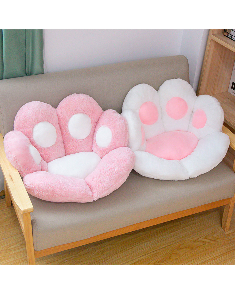 Chair Cushions, Cute Cat Paw Shape Plush Seat Cushions for Home Office Hotel Café New Style 2021 front-1