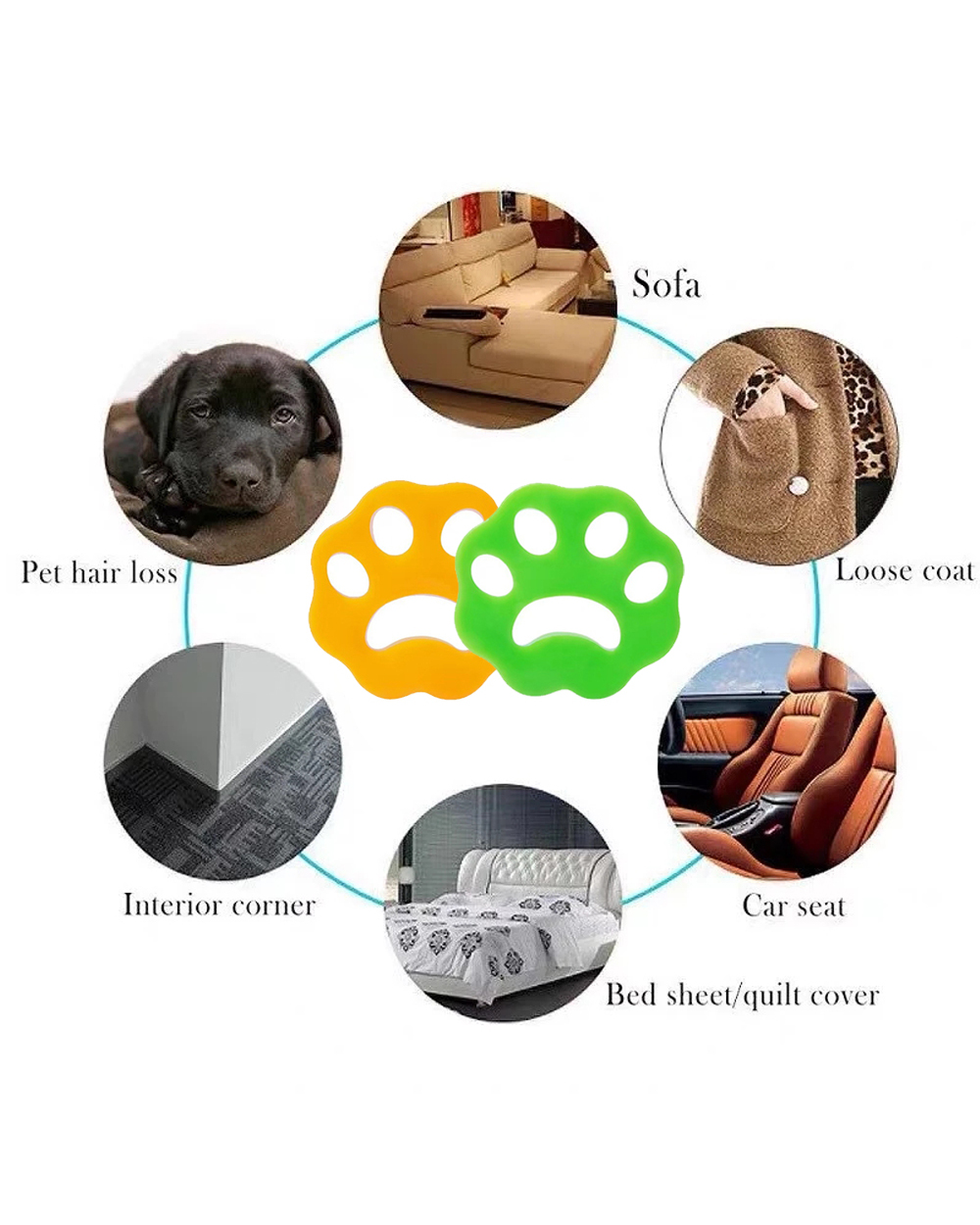 6Pcs Pet Hair Remover Reusable Pet Hair Catcher Washing Machine Cat Dog Fur Lint Hair Remover Clothes Sofa Cleaning Lau front-5