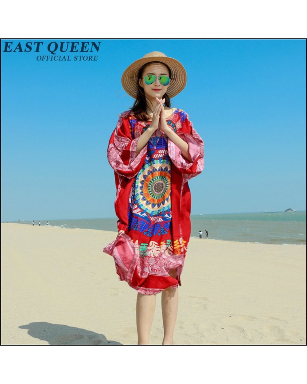 Boho chic mexican dress hippie ethnic style dress front-1
