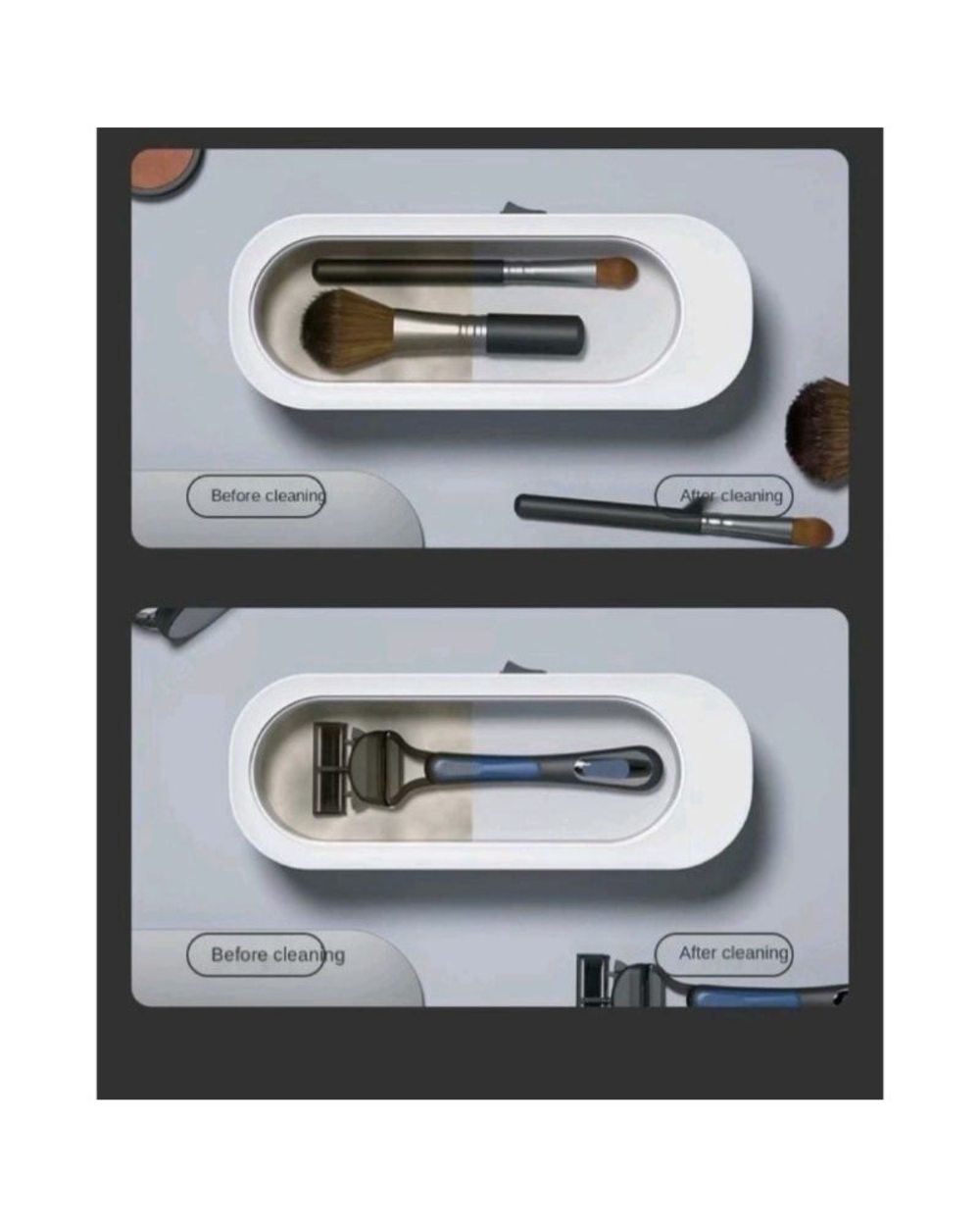 Mini Ultrasonic Cleaning Machine High Frequency Vibration Wash Cleaner Washing Jewelry Glasses Watch Ring Dentures Clea front-2