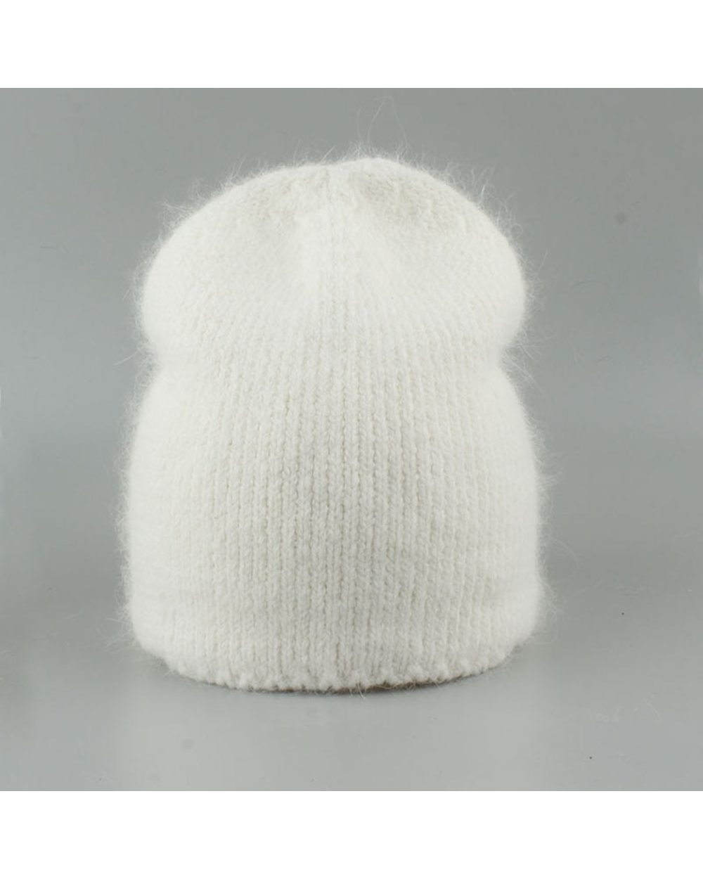 Autumn Winter Hat For Women 70% Rabbit Fur Winter Cap Fashion Warm Knitted Beanie Hats Women Solid Adult Cover Head Caps front-2